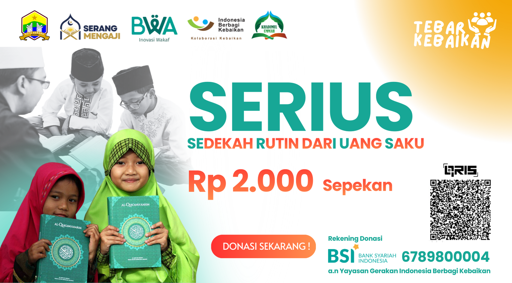 Program Sedekah Rutin dari Uang Saku (SERIUS)
